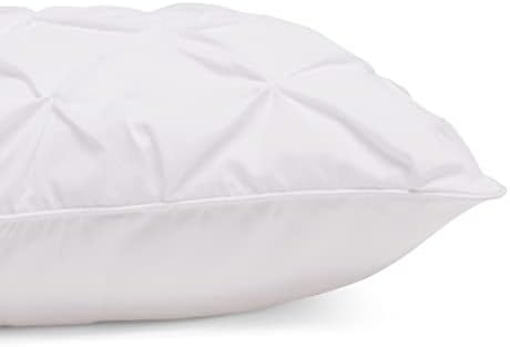 Amazon Basics Soft, Lightweight Twin Size Comforter Set, All-Season Down-Alternative 2-Piece Bedding Set, Pinch Pleat Design with Piped Edges, Twin/TwinXL, Bright White