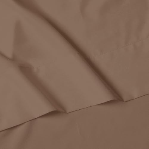 Elegant Comfort Luxury 4-Piece Bed Sheet Set - Luxury Bedding 1500 Premium Hotel Quality Microfiber, Wrinkle Resistant Cool & Breathable, Easy Elastic Fitted, King, Taupe-Tan