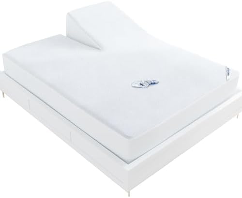 Split Head King Size Mattress Protector Waterproof,34" Top Split from Head