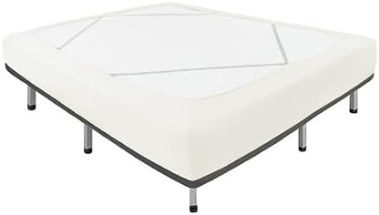 Box Spring Cover Queen Size-Ivory Stretch Wrap Around 4 Sided Bed Skirt