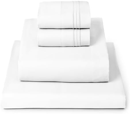 Mellanni Iconic 4-Piece, Ultra Soft Sheet Set (Full, White)
