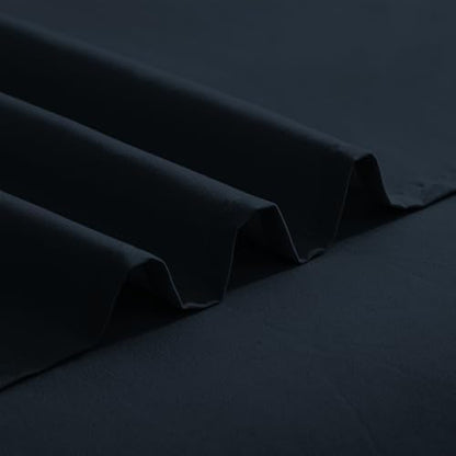 Elegant Comfort Luxurious 1500 Premium Hotel Quality Microfiber Three Line Embroidered Softest 4-Piece Bed Sheet Set, Wrinkle and Fade Resistant, RV Short Queen, Black