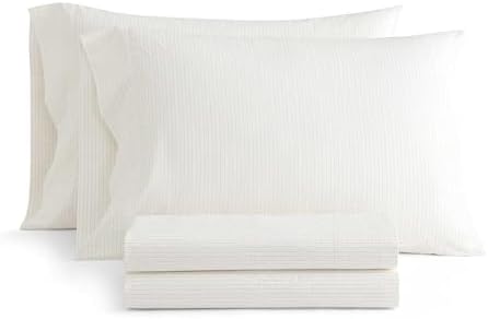 Martha Stewart - Queen Size Sheet Set with Fitted Sheet & Pillowcases