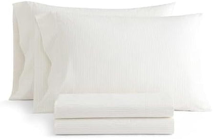 Martha Stewart - Queen Size Sheet Set with Fitted Sheet & Pillowcases