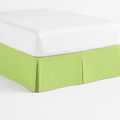 Mattress-Homes Luxury Box Pleated Bed Skirt Split Corners Platform Style Easy Fit Fade & Wrinkle Resistant with Tailored Drop 18 Inch (Twin, Sage)