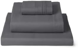 Mellanni Iconic 3-Piece, Ultra Soft Sheet Set (Twin XL, Gray)