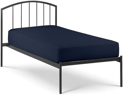 1 PC Cot Size 25" x 75" Fitted Sheet Only, 100% Egyptian Cotton, Navy Blue