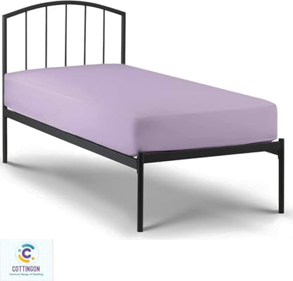 Cottingon 4 PC Cot Sheet Set 30"X75", Egyptian Cotton, Lavender