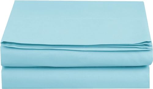 Elegant Comfort Premium Hotel Quality 1-Piece Flat Sheet, Luxury and Softest 1500 Premium Hotel Quality Microfiber Bedding Flat Sheet, Wrinkle-Free, Stain-Resistant, Full, Aqua