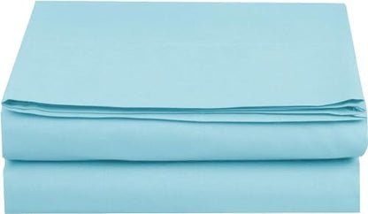 Elegant Comfort Premium Hotel Quality 1-Piece Flat Sheet, Luxury and Softest 1500 Premium Hotel Quality Microfiber Bedding Flat Sheet, Wrinkle-Free, Stain-Resistant, Full, Aqua
