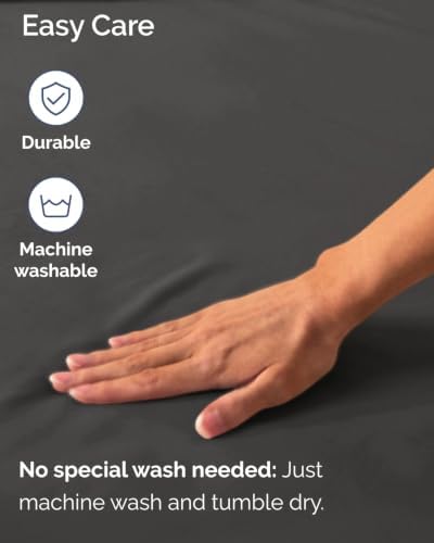 CGK Linens 2 Pack Extra Deep Full Fitted Sheets - Charcoal