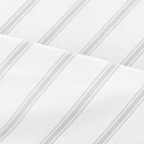Twin XL 3 Piece Striped Sheet Set - Breathable & Cooling - Misty Stripes