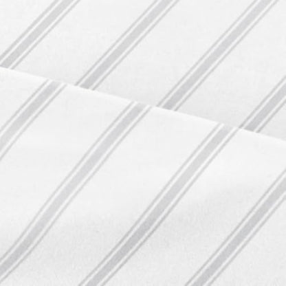 Twin XL 3 Piece Striped Sheet Set - Breathable & Cooling - Misty Stripes