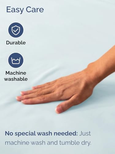 CGK Linens Extra Deep Split King Fitted Sheet Only - Ice Blue