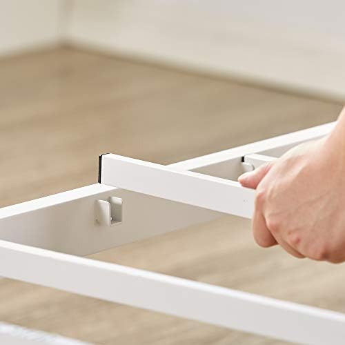 Zinus Florence Full Panel Metal Platform Bed Frame, Mattress Foundation, No Box Spring Needed, Easy Assembly, White, King