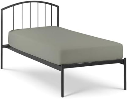 1 PC Cot Size 33" x 75" Fitted Sheet Only, 100% Egyptian Cotton, Light Grey