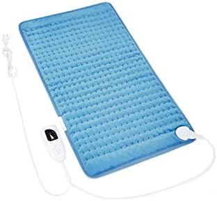 Heating Pad Electric Heat Pad, Hot Heated Pad,Multiple Temp and Timer Settings,Suitable for Shoulders, Neck, arms, Abdomen, Back, Legs, etc. (Blue, 33"X17")