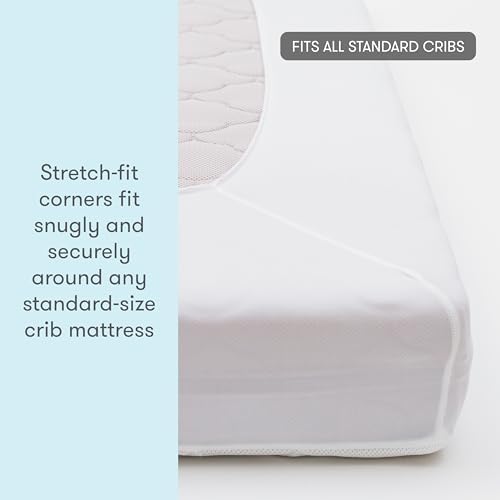 Newton Baby Waterproof Crib Mattress Pad, Breathable - 2 Pack