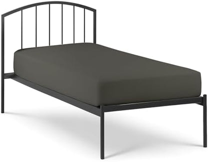 1 PC Cot Size 33" x 75" Fitted Sheet Only, 100% Egyptian Cotton, Dark Grey