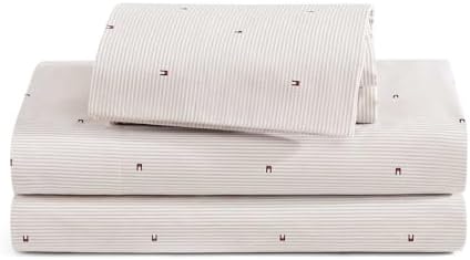 Tommy Hilfiger - Queen Size Sheet Set with Fitted Sheet & Pillowcases