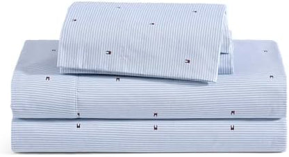 Tommy Hilfiger - Twin Size Sheet Set with Fitted Sheet & Pillowcase