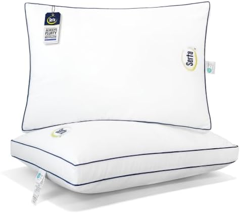 Serta Hotel Bed Pillows Queen/Standard Size Set of 2 Medium Firm Support