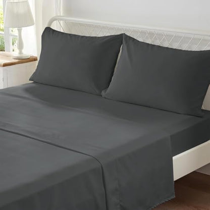 Full Size Comforter Sets 7 Piece, Dark Grey Bed in a Bag Full Bedding Set