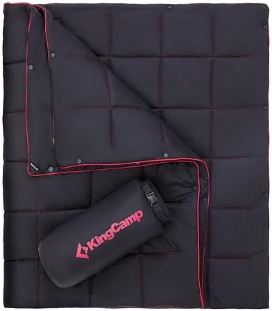 KingCamp Ultralight Camping Blanket, Wearable Packable Blanket 69" x 53"