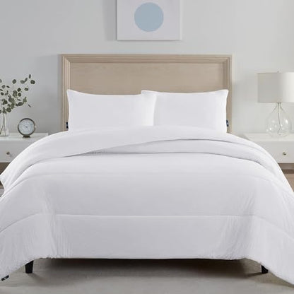 Serta Power Chill Soft Cooling Down Alternative Comforter, Lightweight Twin/ Twin XL Comforter, Duvet Insert with 4 Corner Tabs, All Season Bedding, White