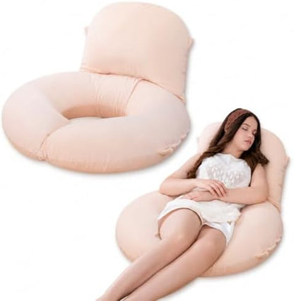 INSEN Wedge Pillow Set for Sleeping and After Surgery, Use for Acid Reflux, Reading and Relaxing, Headboard Pillow for Sitting in Bed, Beige