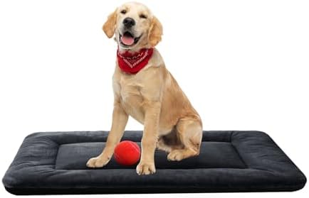 Dog Crate Pad Washable Dog Bed for Crate Medium Cozy Mat 36-Inch Dark Gray