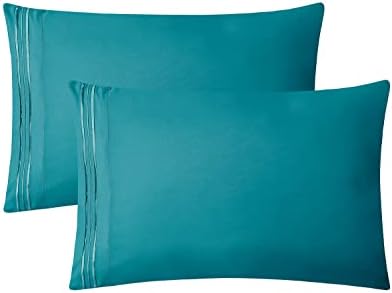 Clara Clark Bed Sheets, Premier 1800 Series 4 Piece Bed Sheet Set, Deep Pocket, Wrinkle, Fade, Stain Resistant, Luxury Soft Bedding Sheets & Pillowcases, Split King, Teal
