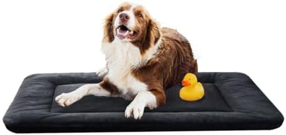Dog Crate Pad Washable Dog Bed for Crate Large Cozy Mat 48-Inch Dark Gray