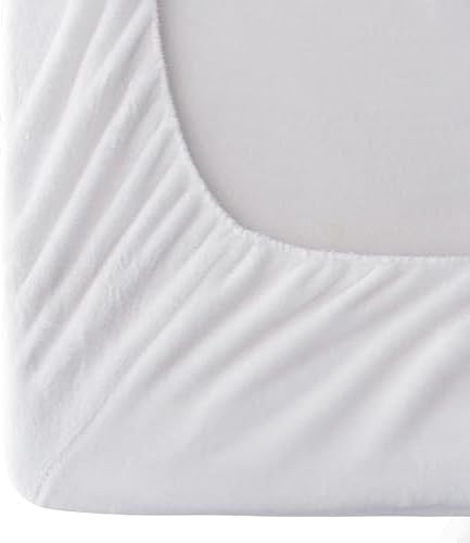 Elegant Comfort Luxuriously Soft 4-Piece Velvet Plush Flannel Sheet Set - Premium Quality - Cozy Warm, Anti-Static, Non Pilling Fuzzy Velvet Flannel Fleece Deep Pocket Sheet Set - Twin XL, White