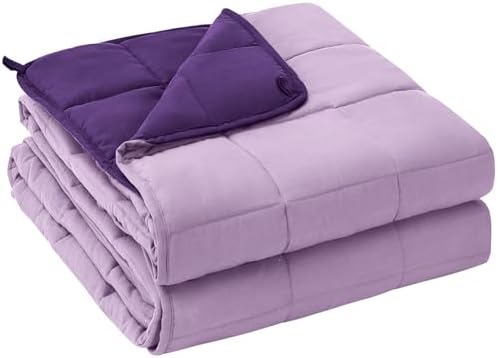 yescool Weighted Blanket for Adults 15lbsQueen Size, 60" x 80", Purple