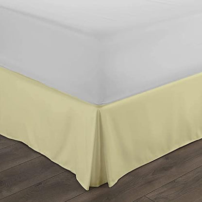 Premium Quality 800-TC Box Pleated 39x80 Twin XL Size Bed Skirt 14" Inch Drop Length with Split Corners 100% Egyptian Cotton Easy Fit Wrinkle Free & Fade Resistance