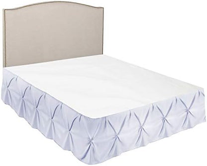 Nestl Ice Blue Bed Skirt Cal King Size, Pinch Pleat Cal King Bed Skirt, 14" Inch Drop Cal King Bedskirt, Hotel Quality Ice Blue Bed Skirts, Premium Microfiber Cal King Size Bed Skirts