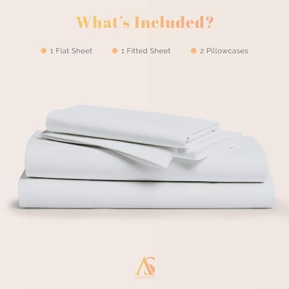 100% Egyptian Cotton Sheet California King Size - 800 Series Elite Collection Cal King Size Bed Sheets Set (4 PC, Silver), Soft, Cooling, 16" Deep Pocket Luxury Hotel Bedsheet