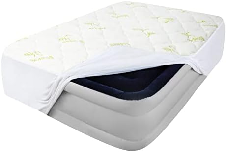 King Size Air Mattress Topper Cover Thick Quilted Pad King, Bamboo Viscose