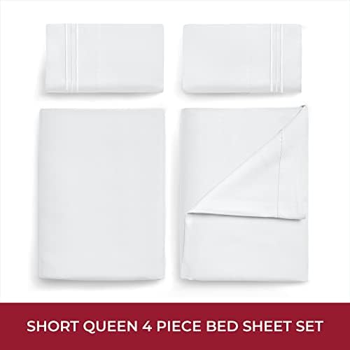 Mellanni Iconic 4-Piece, Ultra Soft Sheet Set (RV/Short Queen, White)