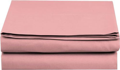 Elegant Comfort Premium Hotel Quality 1-Piece Flat Sheet, Luxury and Softest 1500 Premium Hotel Quality Microfiber Bedding Flat Sheet, Wrinkle-Free, Stain-Resistant, Twin/Twin XL, Dusty Rose