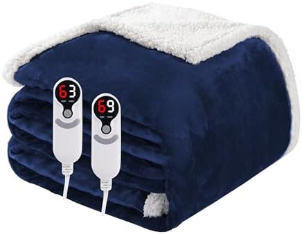 Soypipo Electric Heated Blanket 84"x90", 9 Heat Settings 10-Hour Auto-Off