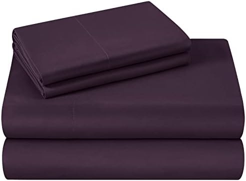 HOMEIDEAS Full Size Bed Sheets - 4 Piece Set (Purple) - Extra Soft Brushed Microfiber 1800 Bedding Sheets, Deep Pocket, Wrinkle & Fade Free