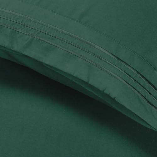 Elegant Comfort Luxury 4-Piece Bed Sheet Set - Luxury Bedding 1500 Premium Hotel Quality Microfiber, Wrinkle Resistant Cool & Breathable, Easy Elastic Fitted, King, Hunter Green