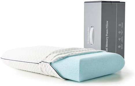 Weekender Cooling Gel Memory Foam Pillow for Sleeping – King Size, Ventilated Cooling Pillow for Side & Back Sleepers, Neck & Shoulder Support, Medium Firm, Washable Cover