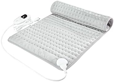 Heating Pad Electric Heat Pad, Hot Heated Pad,Multiple Temp and Timer Settings,Suitable for Shoulders, Neck, arms, Abdomen, Back, Legs, etc (Silver Gray, 24"X20")
