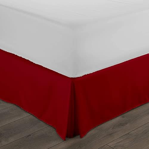 Super Soft 800-TC Split Corners King Size Bed Skirt - 76x80+16-Inch Tailored Drop Easy Fit - Bed Skirt for King Size Beds - Center & Corner Pleats Wrinkle & Fade Resistance