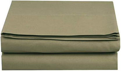 Elegant Comfort Premium Hotel Quality 1-Piece Flat Sheet, Luxury and Softest 1500 Premium Hotel Quality Microfiber Bedding Flat Sheet, Wrinkle-Free, Stain-Resistant, California King, Sage-Green