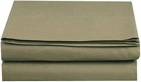 Elegant Comfort Premium Hotel Quality 1-Piece Flat Sheet, Luxury and Softest 1500 Premium Hotel Quality Microfiber Bedding Flat Sheet, Wrinkle-Free, Stain-Resistant, California King, Sage-Green