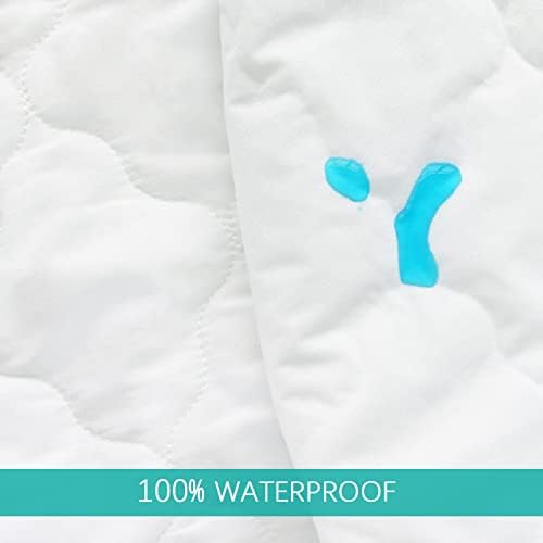 2 Pack Mini Crib Mattress Protector Waterproof Mini Crib Sheets 38”x24”